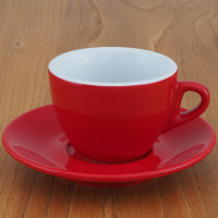 Cappuccinotasse Nuova Point "Palermo" rot, 6 Stk.